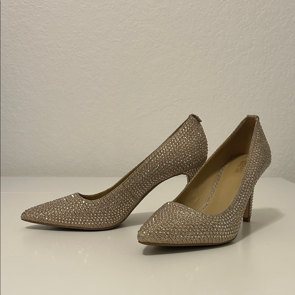 Michael Kors Glitter Pump Pale Gold 8.5M - Picture 3 of 8